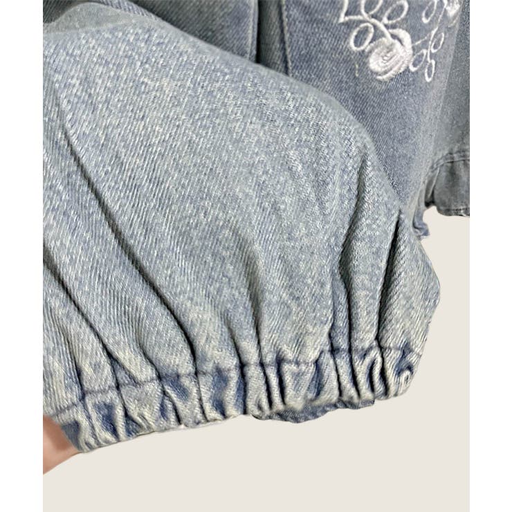 刺繍襟付きデニム風ブラウス | aimoha  | 詳細画像9 