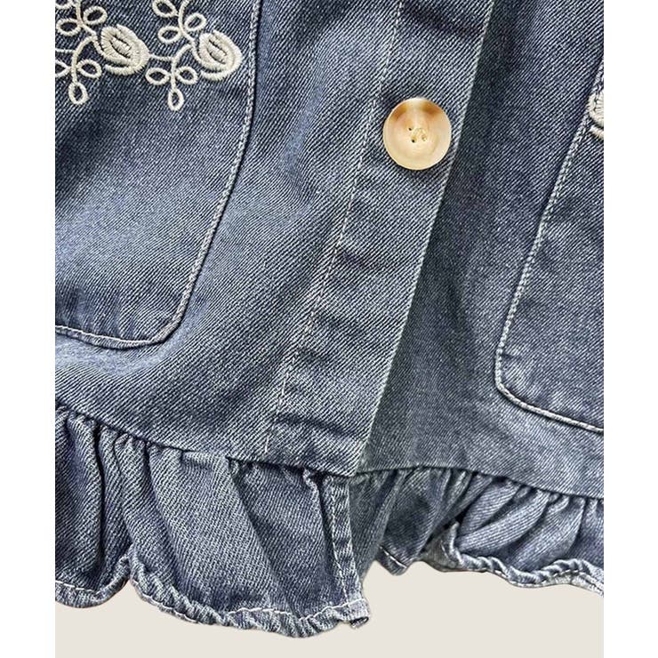 刺繍襟付きデニム風ブラウス | aimoha  | 詳細画像10 