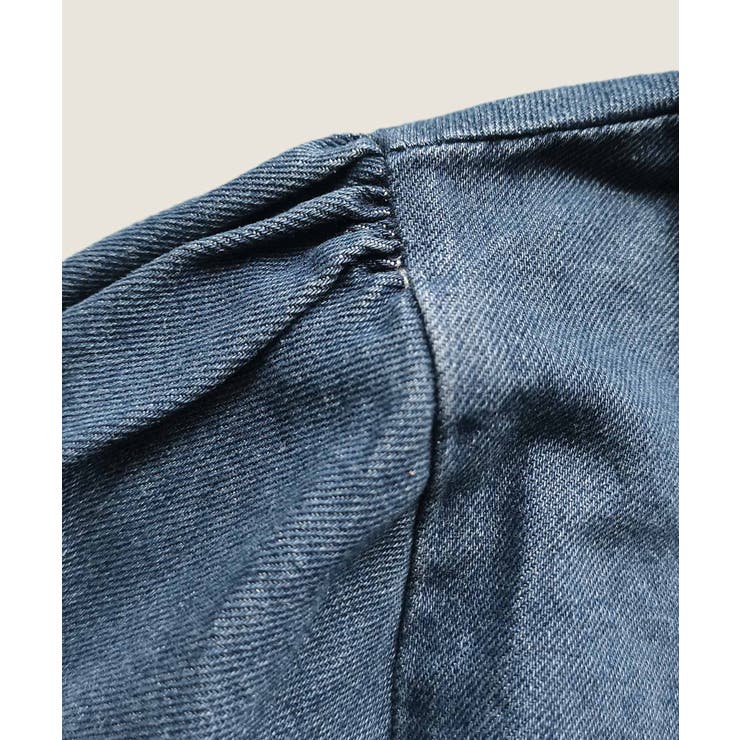 刺繍襟付きデニム風ブラウス | aimoha  | 詳細画像7 