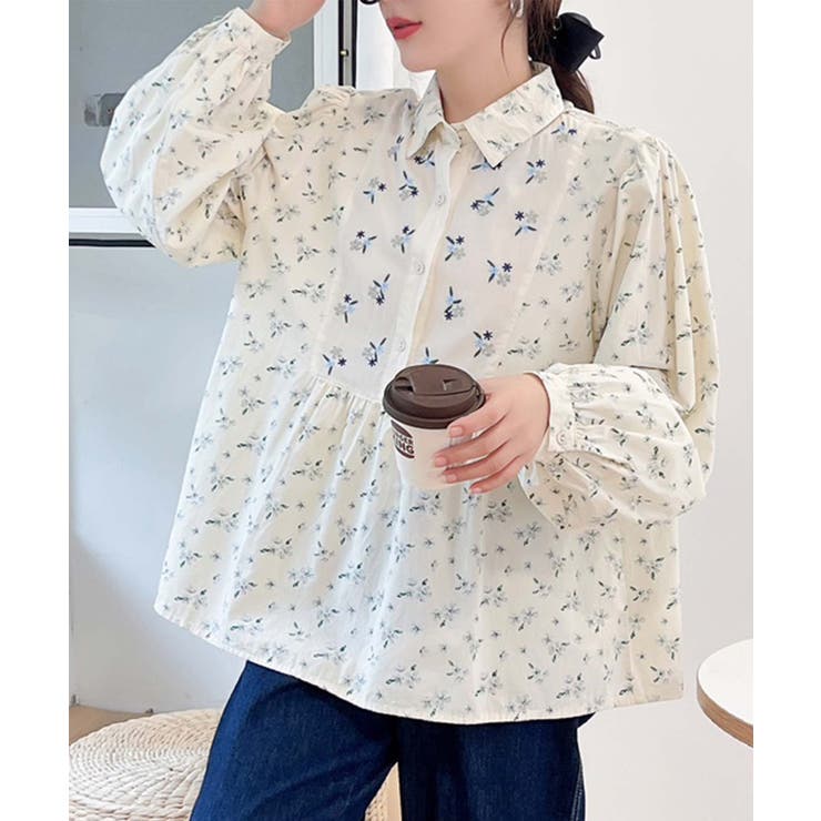 ナチュラルフローラルプリントブラウス | aimoha  | 詳細画像2 