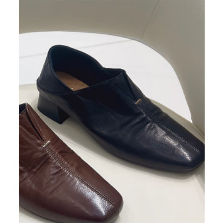 ブラック | 【Decade classic】シンプルデザインレザーアンクルストラップヒールシ… | aimoha 