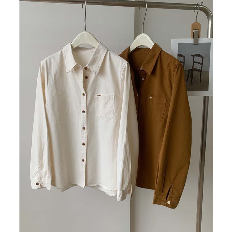 ポケット付きオーバーカラーシャツ | aimoha  | 詳細画像22 