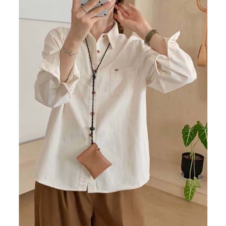 ポケット付きオーバーカラーシャツ | aimoha  | 詳細画像17 