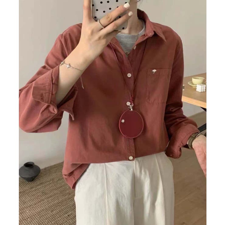 ポケット付きオーバーカラーシャツ | aimoha  | 詳細画像18 