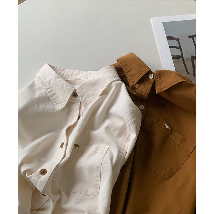 ポケット付きオーバーカラーシャツ | aimoha  | 詳細画像3 