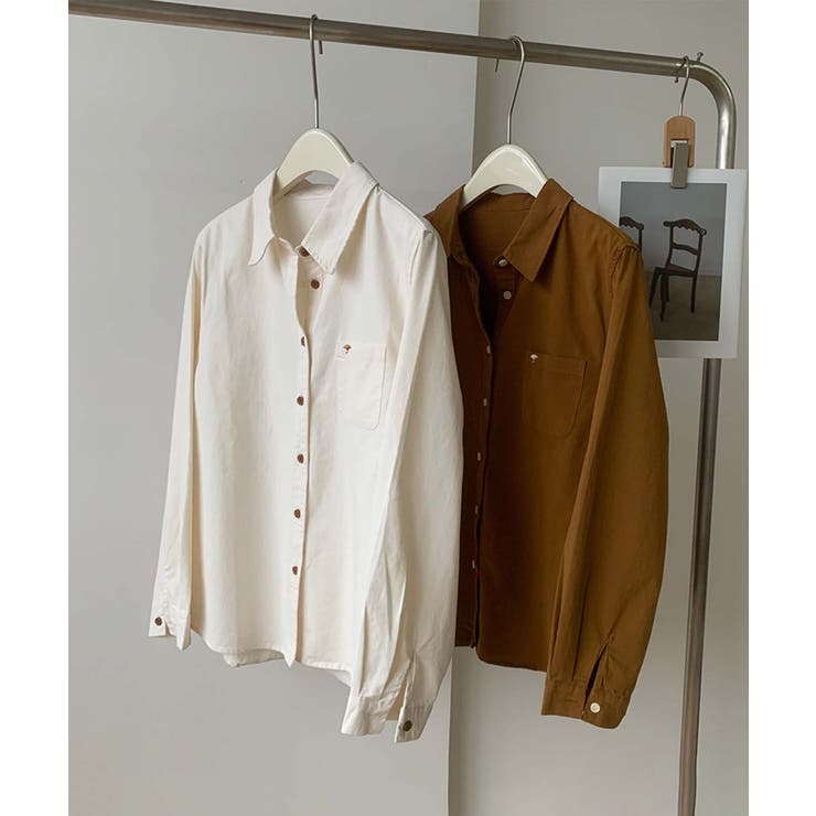 ポケット付きオーバーカラーシャツ | aimoha  | 詳細画像7 