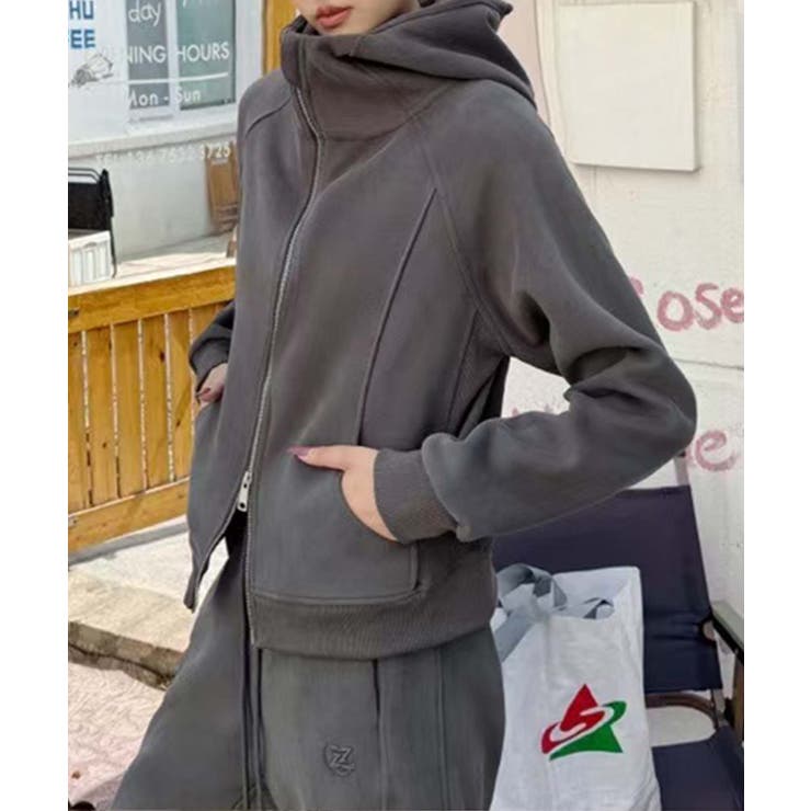 ハイネックジップアップパーカー | aimoha  | 詳細画像1 