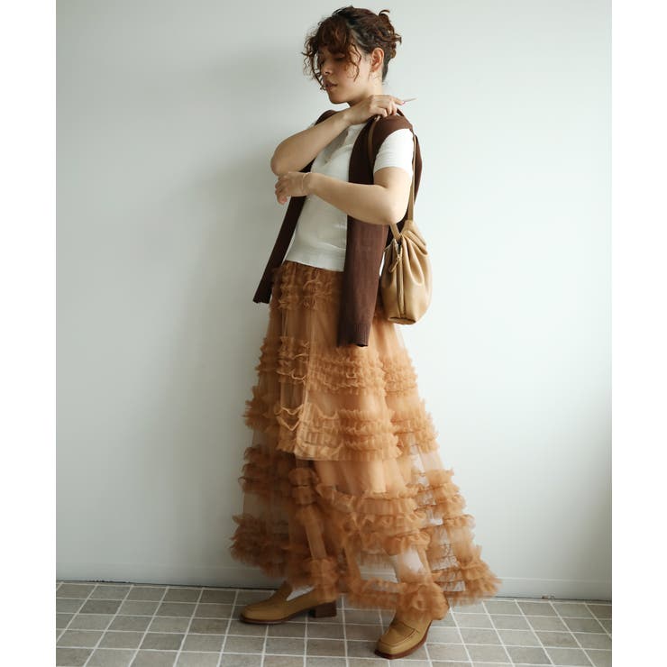 フリルティアードチュールスカート | aimoha  | 詳細画像9 