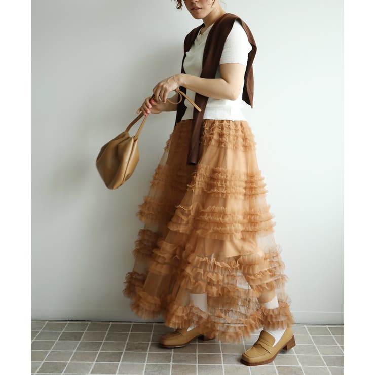 フリルティアードチュールスカート | aimoha  | 詳細画像14 