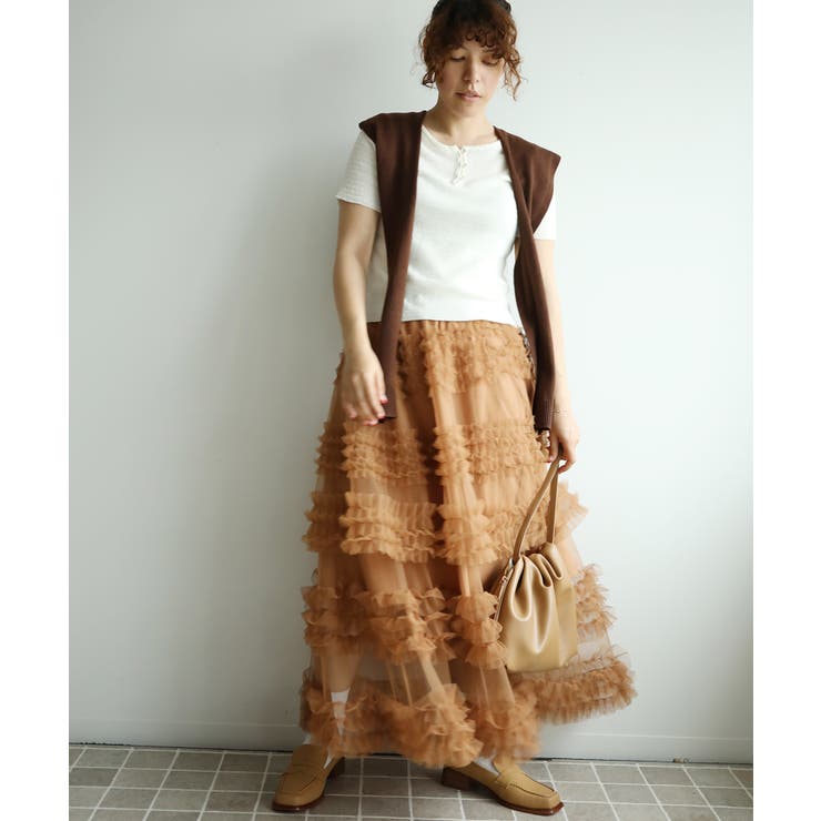 フリルティアードチュールスカート | aimoha  | 詳細画像11 