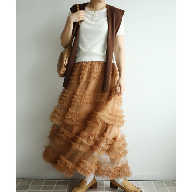 フリルティアードチュールスカート | aimoha  | 詳細画像13 