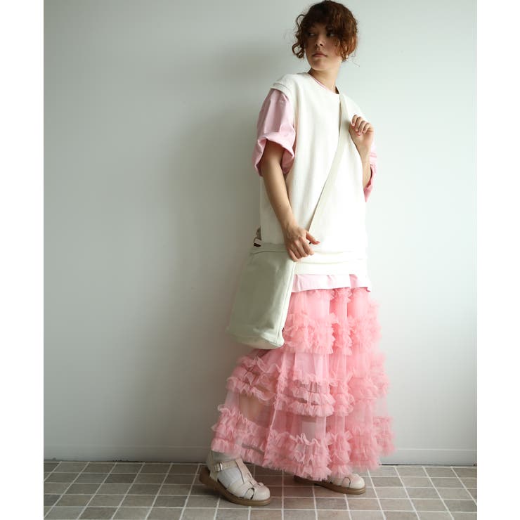 フリルティアードチュールスカート | aimoha  | 詳細画像17 