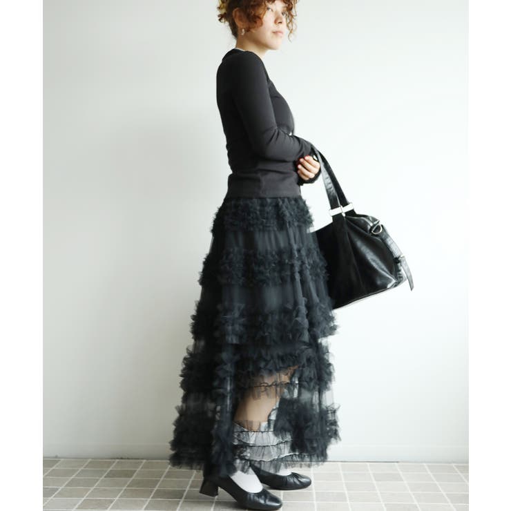 フリルティアードチュールスカート | aimoha  | 詳細画像6 
