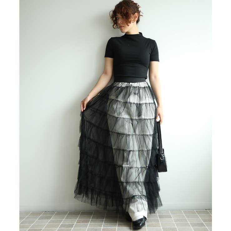 ボリュームティアードシアーチュールスカート | aimoha  | 詳細画像4 