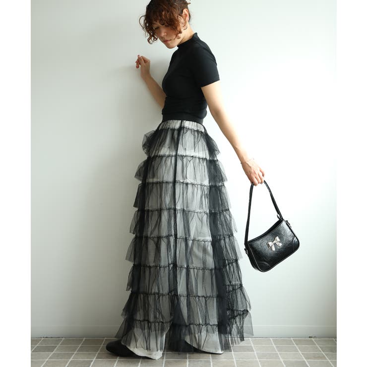 ボリュームティアードシアーチュールスカート | aimoha  | 詳細画像8 