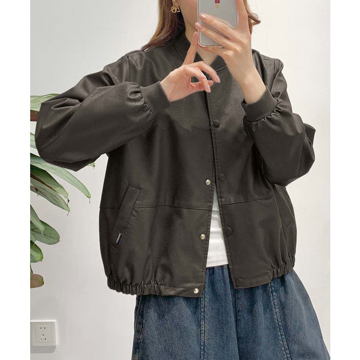 PUマットボマージャケット | aimoha  | 詳細画像2 