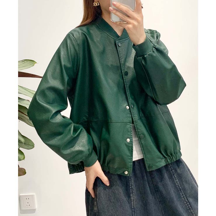 PUマットボマージャケット | aimoha  | 詳細画像14 