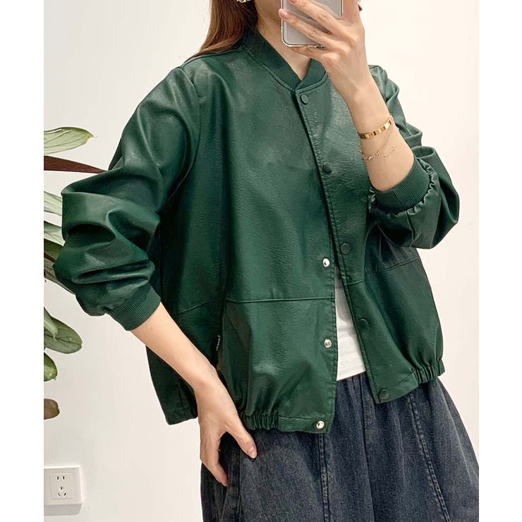 PUマットボマージャケット | aimoha  | 詳細画像15 