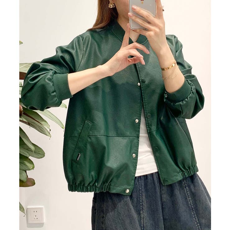 PUマットボマージャケット | aimoha  | 詳細画像16 