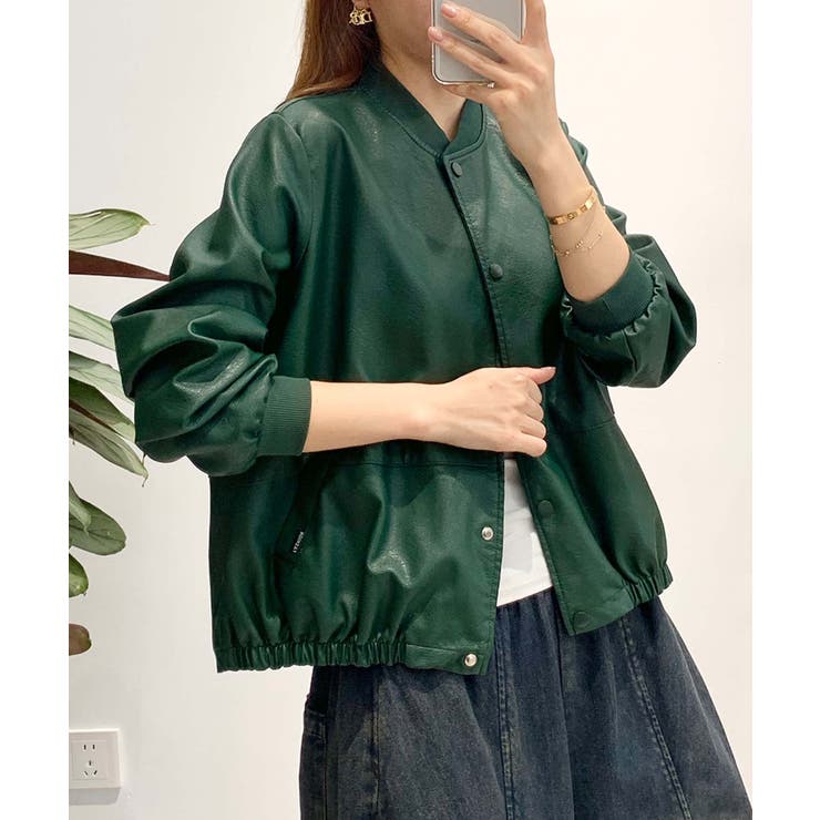 PUマットボマージャケット | aimoha  | 詳細画像17 