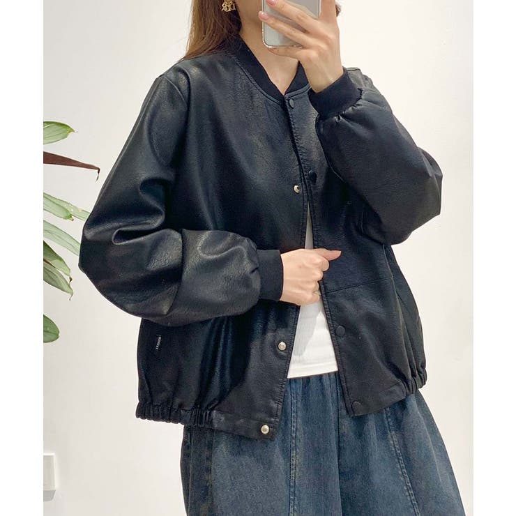 PUマットボマージャケット | aimoha  | 詳細画像24 