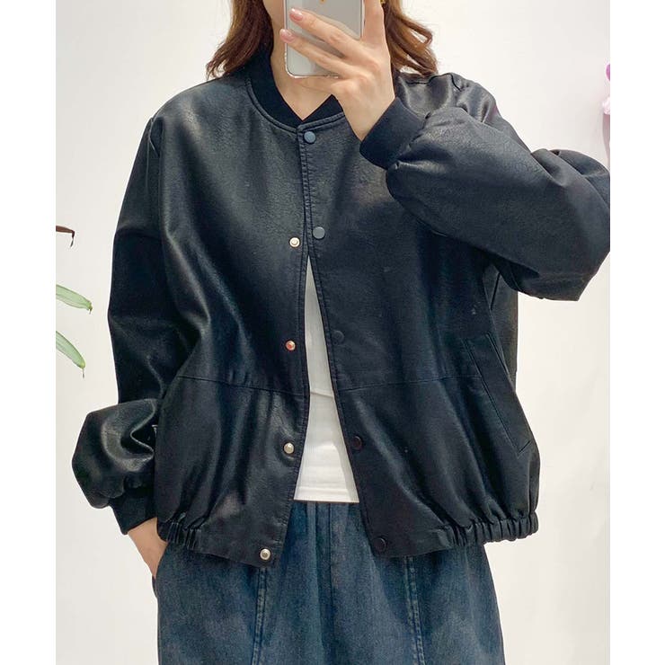 PUマットボマージャケット | aimoha  | 詳細画像25 