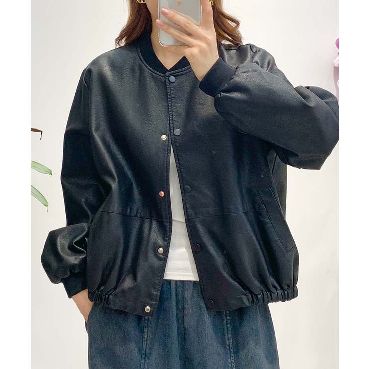 PUマットボマージャケット | aimoha  | 詳細画像30 