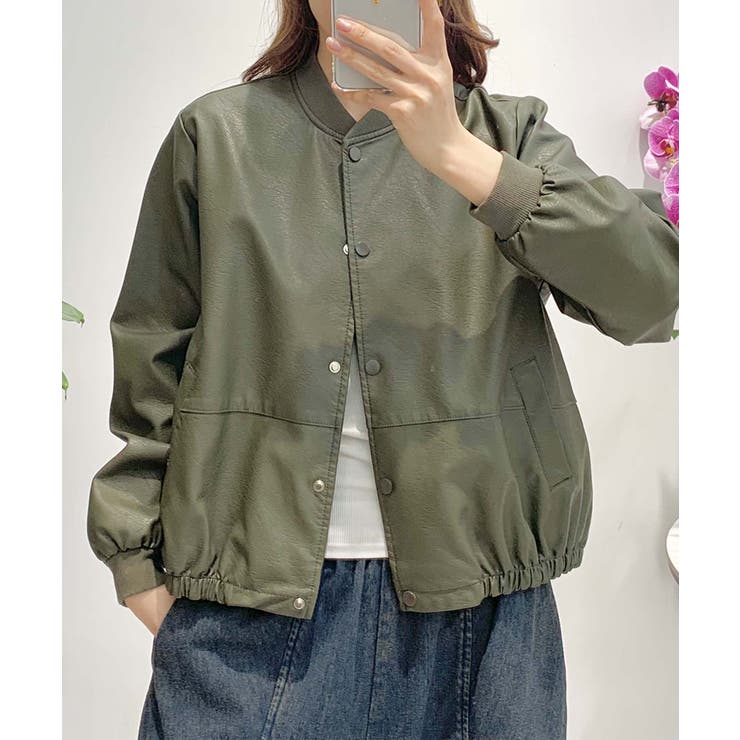 PUマットボマージャケット | aimoha  | 詳細画像8 