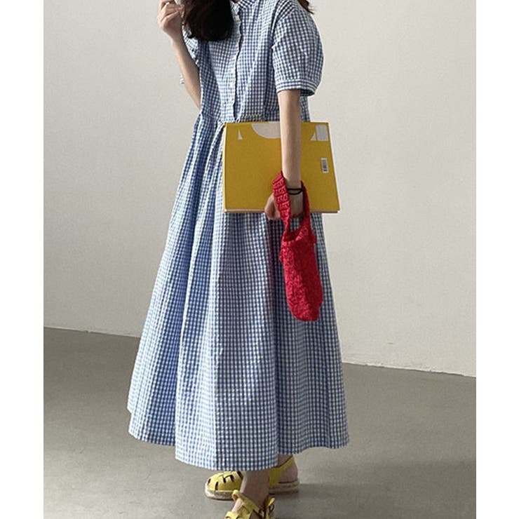 チェック柄ロングワンピース | aimoha  | 詳細画像20 