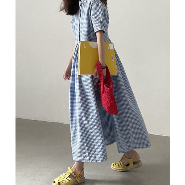 チェック柄ロングワンピース | aimoha  | 詳細画像21 