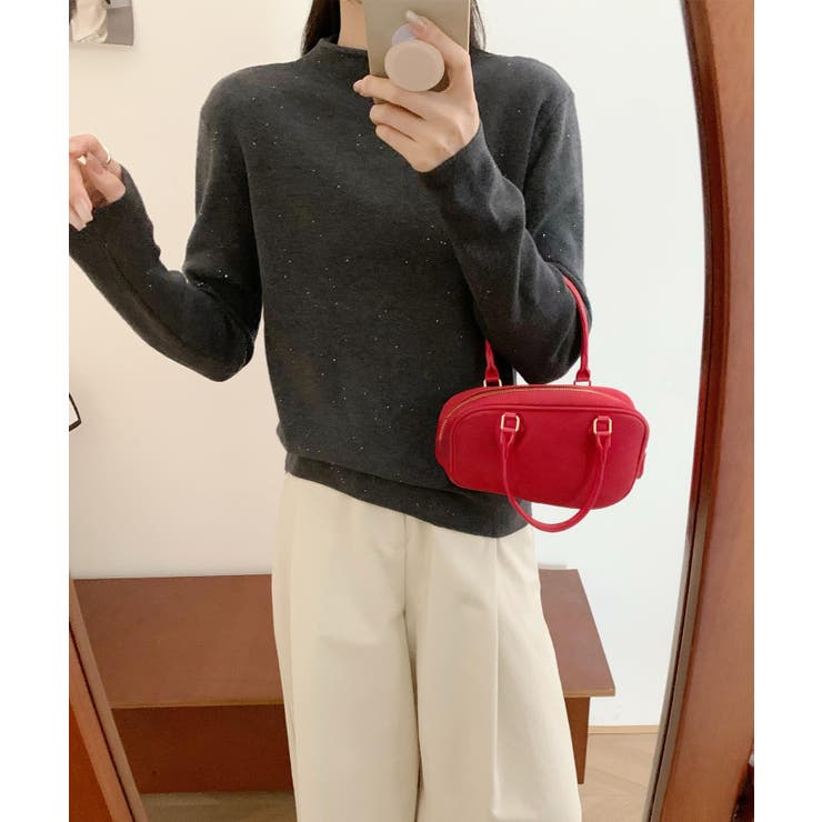 ダークグレー | ベーシックカラーニットセーター【AW】 | aimoha 