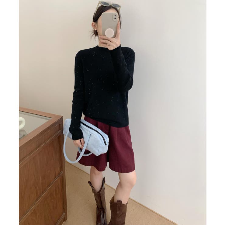 ベーシックカラーニットセーター【AW】 | aimoha  | 詳細画像2 