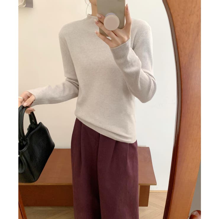 ベーシックカラーニットセーター【AW】 | aimoha  | 詳細画像3 