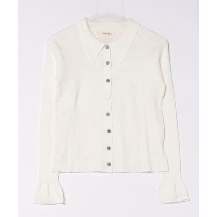 襟付きリブニットトップス | aimoha  | 詳細画像4 