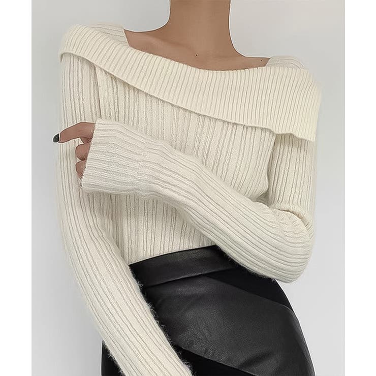 ホワイト | 韓国風レトロニット【AW】 | aimoha 