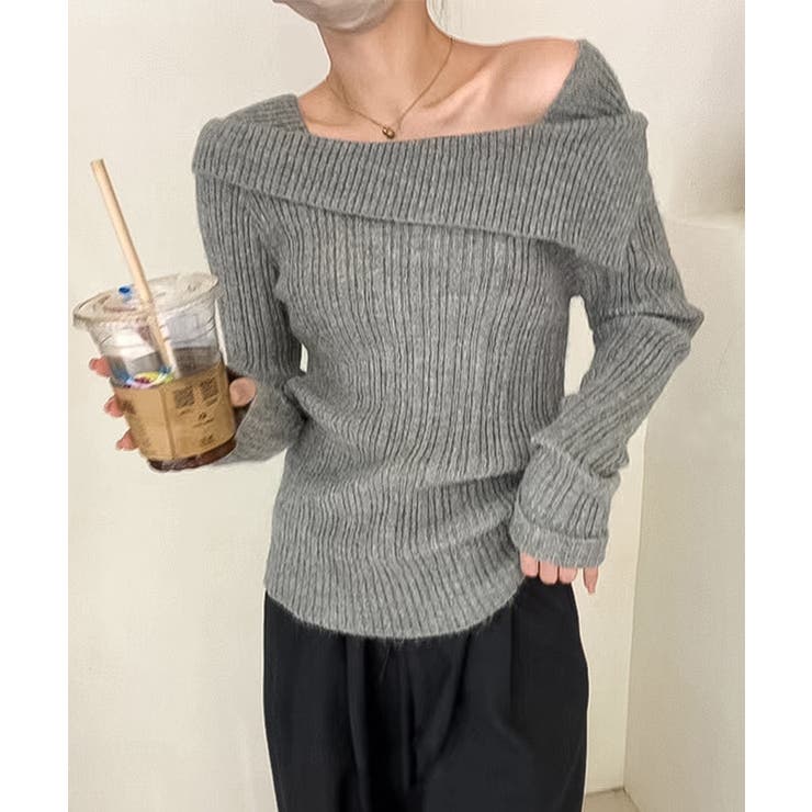 グレー | 韓国風レトロニット【AW】 | aimoha 