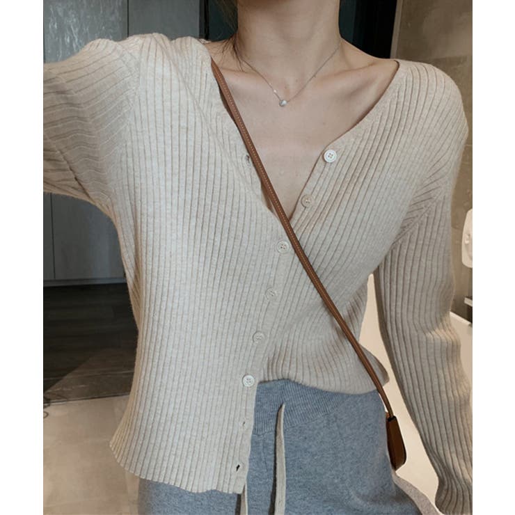 オフホワイト | 大人愛されフェミニンカーディガン | aimoha 