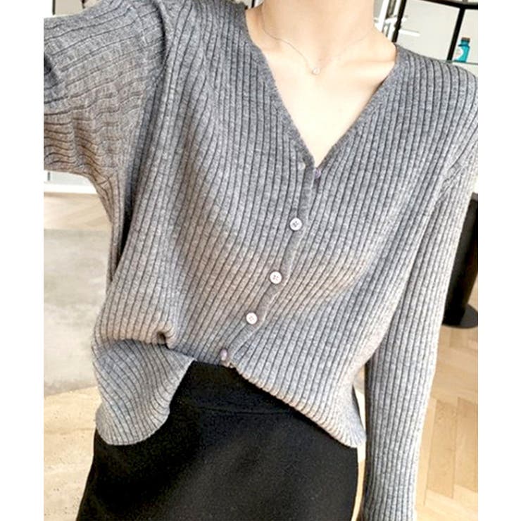 グレー | 大人愛されフェミニンカーディガン | aimoha 