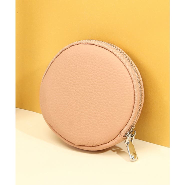 オレンジ1 | 本革円形コインケース | aimoha 