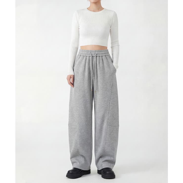 イージーワイドパンツ スウェットパンツ ドロスト仕様 | aimoha  | 詳細画像2 