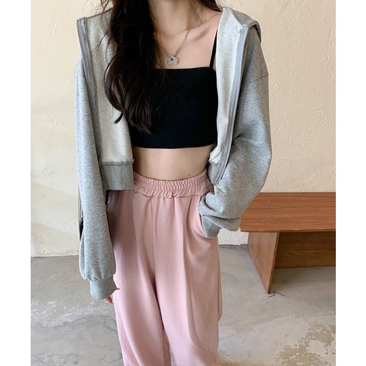 在庫限り シンプルショートパーカー 韓国ファッション | aimoha  | 詳細画像36 