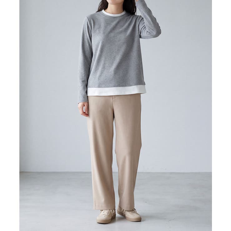 バイカラークルーネックニットプルオーバー | aimoha  | 詳細画像3 