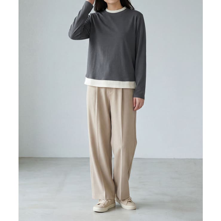 バイカラークルーネックニットプルオーバー | aimoha  | 詳細画像13 