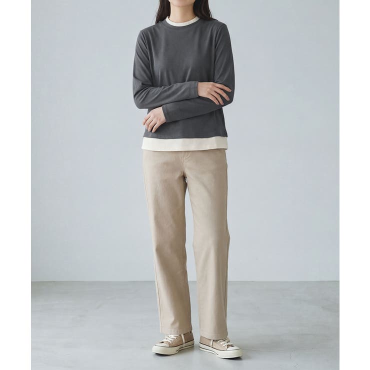 バイカラークルーネックニットプルオーバー | aimoha  | 詳細画像12 