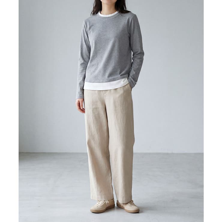 バイカラークルーネックニットプルオーバー | aimoha  | 詳細画像2 