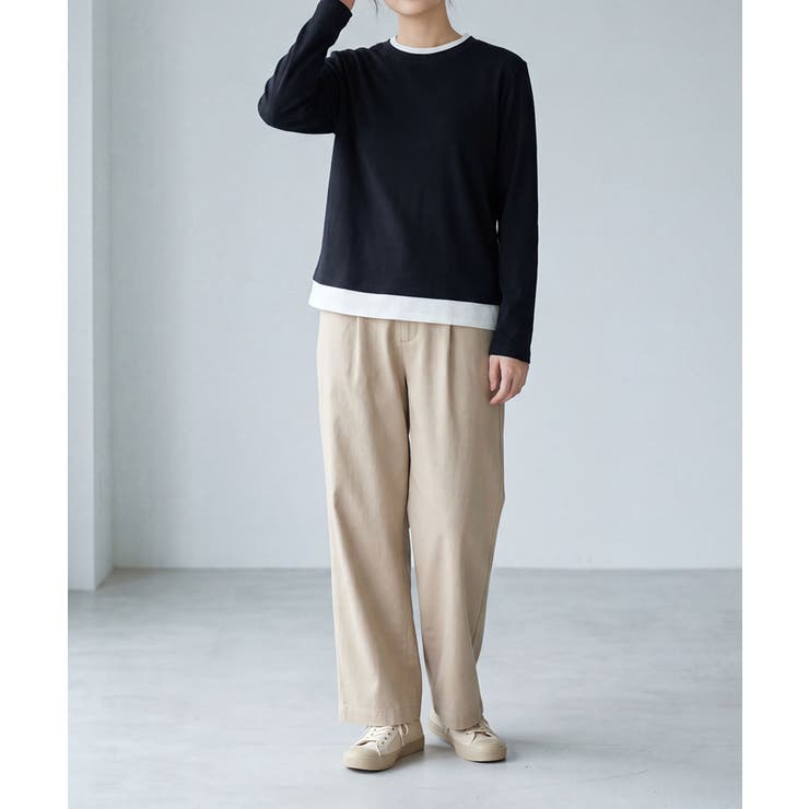 バイカラークルーネックニットプルオーバー | aimoha  | 詳細画像8 