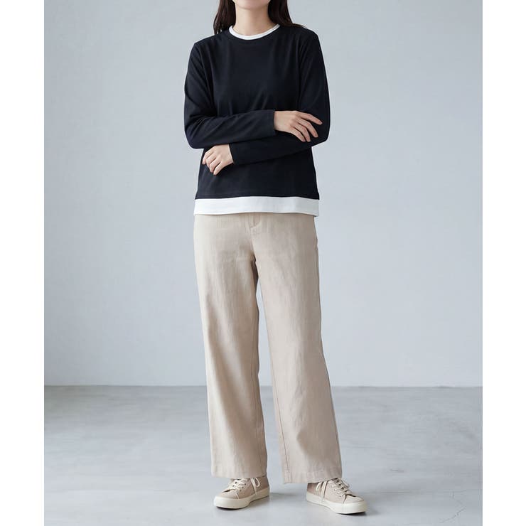 バイカラークルーネックニットプルオーバー | aimoha  | 詳細画像9 