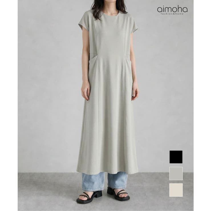 フレンチスリーブロングワンピース | aimoha  | 詳細画像1 