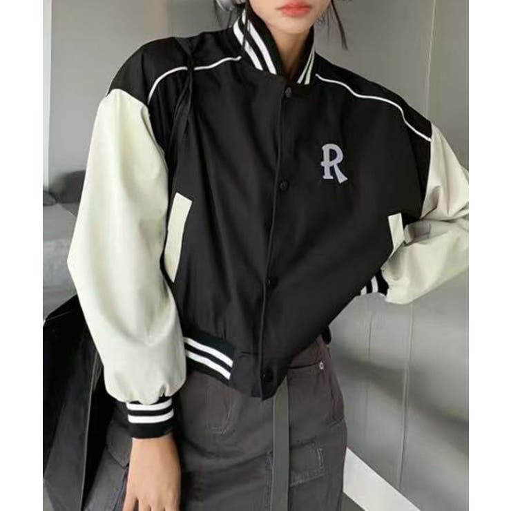 レタリング刺繍ブルゾン | aimoha  | 詳細画像3 