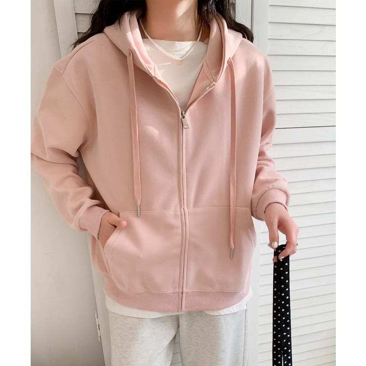 ピンク | ジップアップパーカー | aimoha 